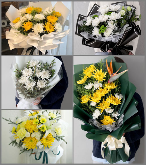山东青岛平度市明村镇南郭家村白事花束代送